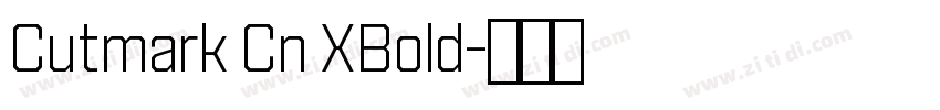 Cutmark Cn XBold字体转换